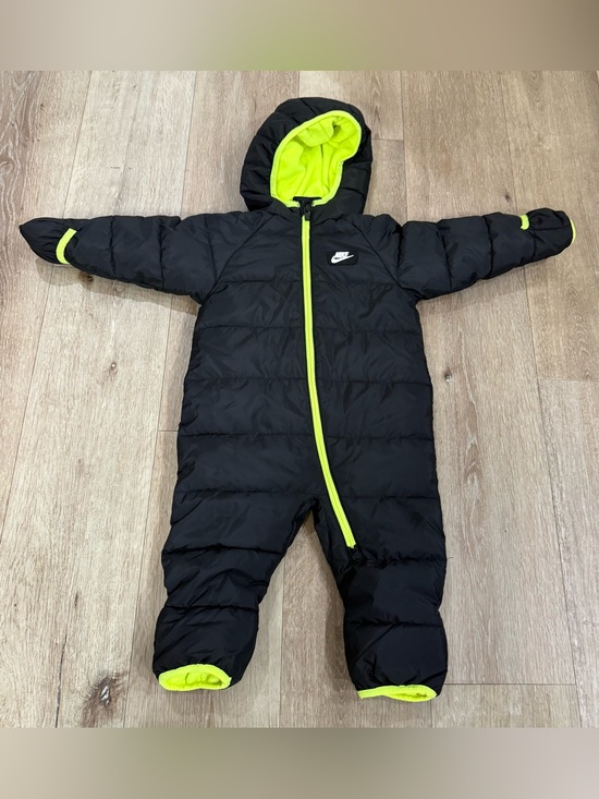 Nike Other - Nike Black and Neon Yellow Puffer One-Piece Snowsuit